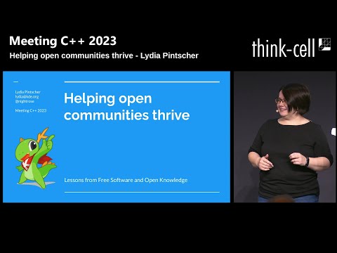 Helping open communities thrive - Lydia Pintscher - Center Keynote Meeting C++ 2023