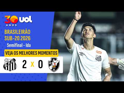Gols e lances de Santos x Vasco da Gama