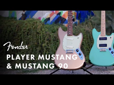 Fender Player Mustang 90 Electric Guitar, Maple Fretboard, Seafoam Green image 4