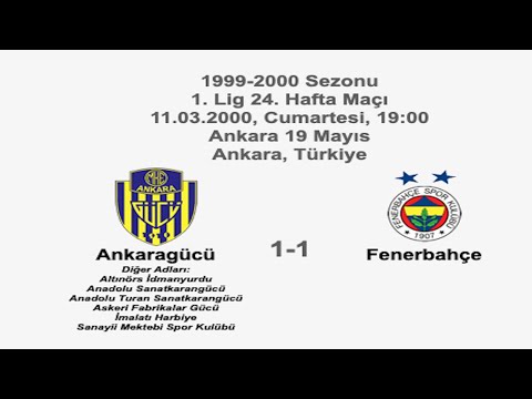 Ankaragücü 1-1 Fenerbahçe 11.03.2000 - 1999-2000 Turkish 1st League Matchday 24 (1st Goal)