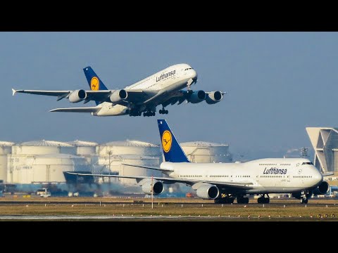 70 PLANES in 2 MINUTES - Airbus A380, Boeing 747 - Aviation Highlights