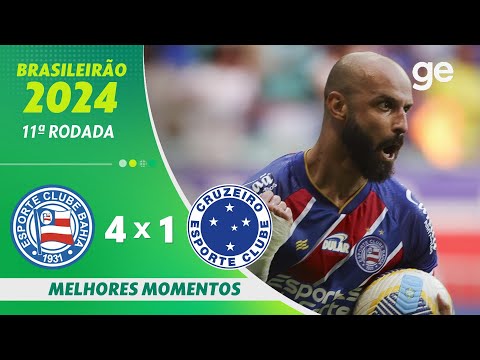Gols e lances de Bahia x Cruzeiro