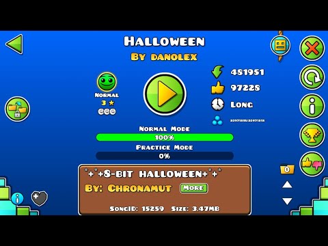 Прохождение уровня Halloween(by Danolex) Geometry Dash