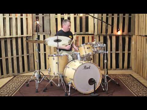 Pearl Master's Maple/Gum Natural Satin Drum Set - 22, 10, 12, 16
