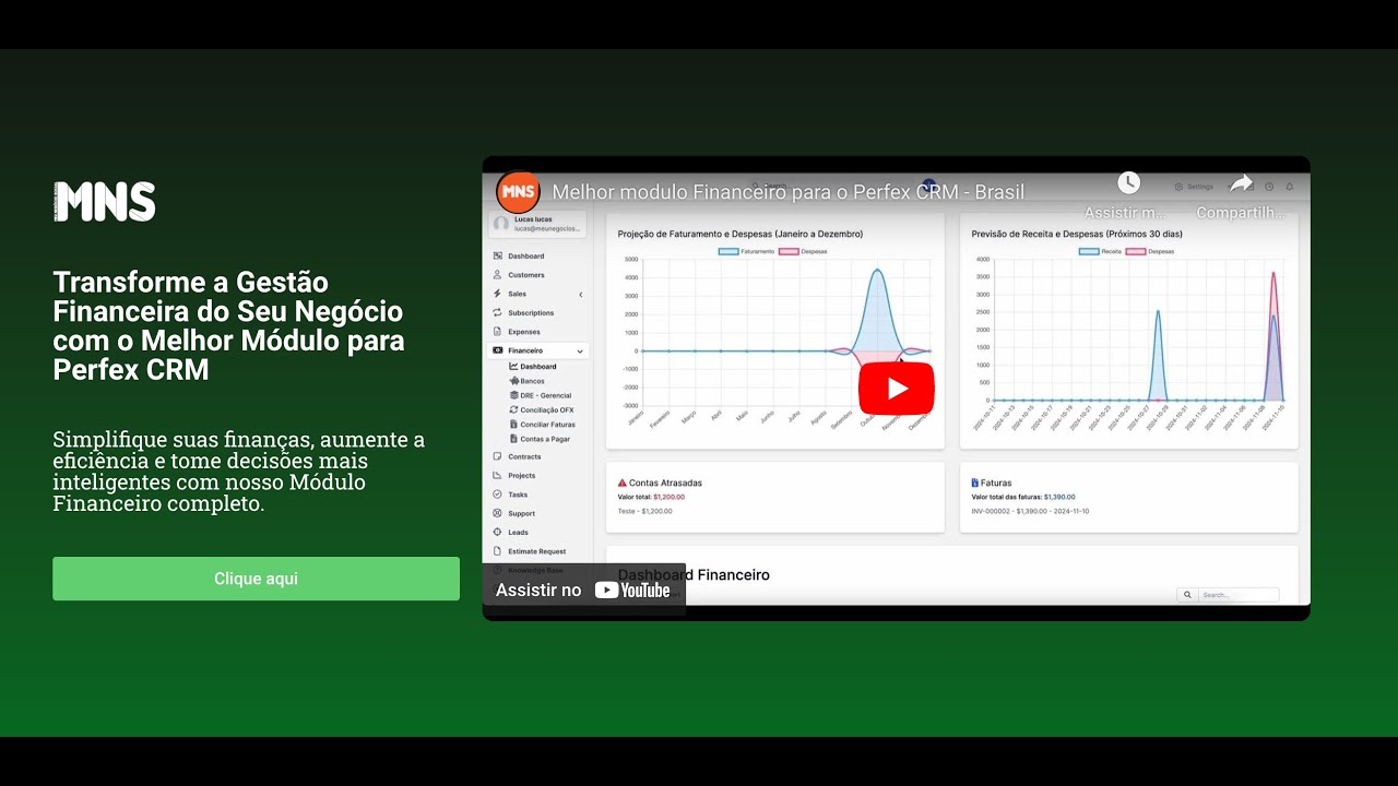 Modulo financeiro para perfex CRM - V 1.0