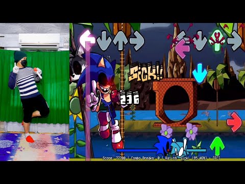 Friday Night Funkin' VS SONIC.EXE ZERO VERSION - Remake Vs Sonic.EXE levitate + Red Rings (FNF IRL)