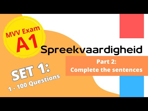 2026 Speaking Skills A1 - Part 2: Supplementary sentences with answers (Set 1)