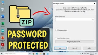 How to create password protected ZIP folder | Convert files to secured zip files