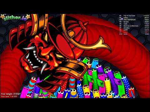 Slither.io A.I. Epic Skin Slitherio Best Gameplay - Oni Samurai Skin - Slither.io Vip Devil 2.0