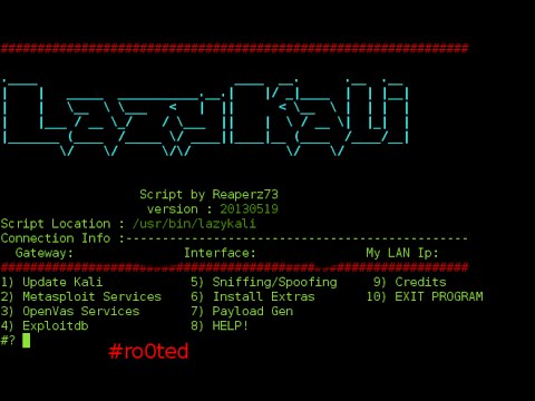 Installing LazyKali on Kali Linux 2016.1