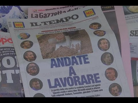 Los italianos de luto por la eliminación de la selección azzurra a la Copa del Mundo