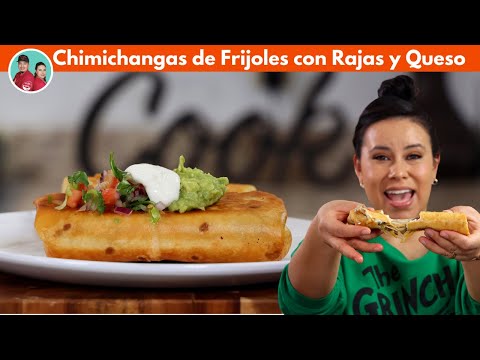 CHIMICHANGAS de FRIJOLES con RAJAS Y QUESO 🧐 **ENSERIO CUANTAS te COMERIAS **
