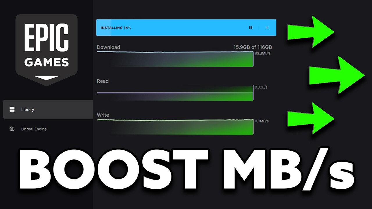 How To SPEED UP Epic Games Launcher Download Speed!