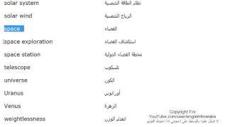 تعلم اللغة الانجليزية الدرس 169 كلمات ومفردات تخص علم الفلك باللغة الانجليزية الجزء 6