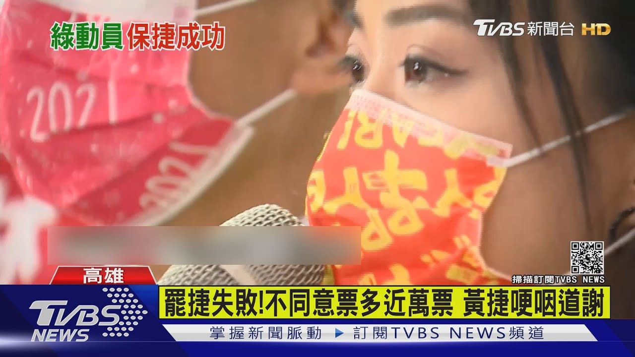 罷捷失敗！不同意票多近萬票　黃捷哽咽道謝