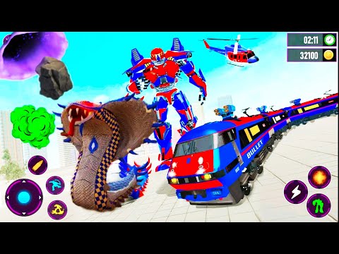 New Snake Robot Train Transforming: Wars Robot Game - Titanoboa Snake Robot Train Game Video  🐍🐍  🚂🚋
