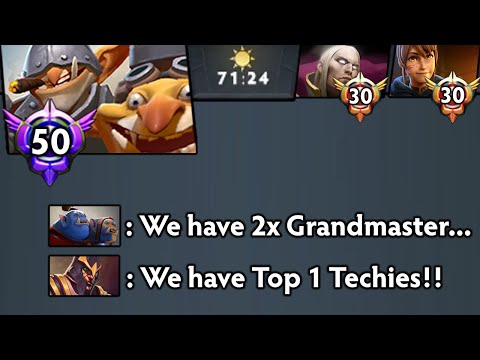 They got 2x Grand master LVL30 but We got Top 1 Techies in the house🔥 (70Mins EPIC GAME)