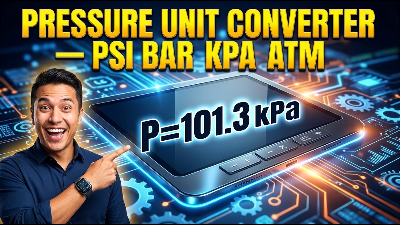 Pressure Unit Converter — PSI Bar kPa atm