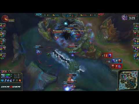 Highlights - H2K vs  MSF   Week 8 Day 1   EU LCS Summer Split - 2018