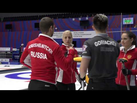World Mixed Curling Championship 2016 - Semi-finals. RUS vs KOR
