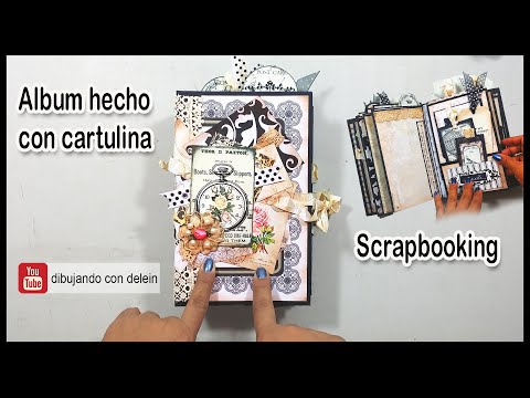 Cómo hacer un álbum con bolsas de papel, manualidades con papel, Scrapbooking
