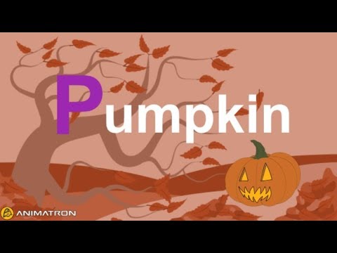NEW letter P for PUMPKIN alphabet ABC phonics LEARNING video