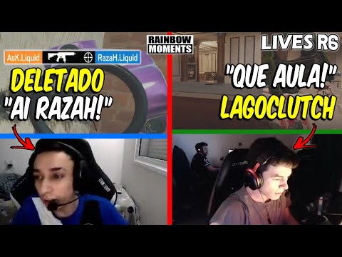 CLUTCH INSANO DO LAGONIS, ASK DELETANDO O RAZAH, TROLAGEM NA MENSAGEM - MELHORES MOMENTOS LIVES R6