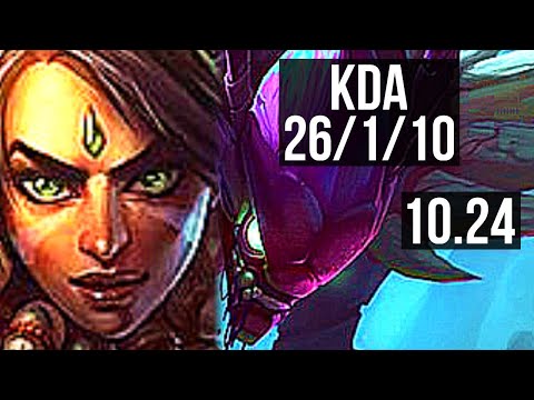 NIDALEE vs KHA'ZIX (JUNGLE) | 26/1/10, 78% winrate, Legendary | EUW Master | v10.24