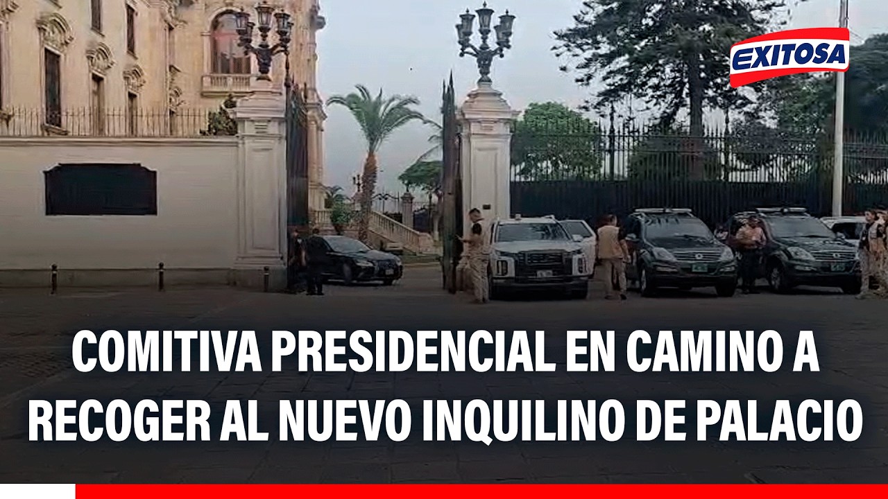 🔴🔵 Cercado de Lima: Comitiva presidencial en camino a recoger al nuevo inquilino de Palacio