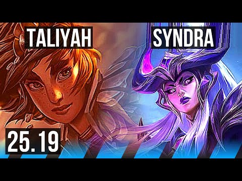TALIYAH vs SYNDRA (MID) | 9/1/11, Godlike, 500+ games | NA Master | 25.19