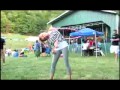 A Girl In Tights With A Hula Hoop