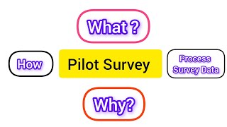 Pilot Survey || Surveys || Processing of survey data
