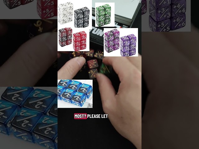 Vídeo relacionado con 36pcs 12mm Positive and Negative Dice Counters Marble Blue+Gemini Blue&Black Set, Small Token Dice Loyalty Dice Compatible with MTG, CCG, Card Games