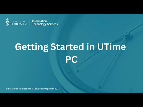 Getting Started Utime Pc