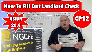 How To Fill Out A Landlord Gas Safety Check CP12 GGIUR 26.9