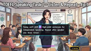 Shadowing Sentences For TOEFL 2026 Speaking Task 1 – Listen & Repeat