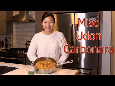 Miso Udon Carbonara | An Asian-Italian Fusion Recipe