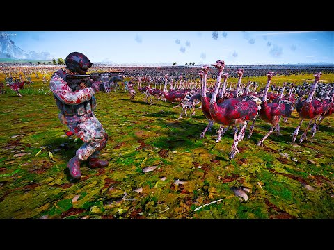 Modern Soldiers Vs Million Ostrich - Ultimate Epic Battle Simulator 2 | UEBS 2