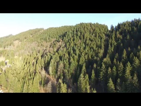 Vue aérienne des Avants, en haut de Montreux.