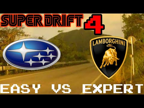 Super Drift 4 Easy Impreza VS Expert Countach Ryukyu Mountains