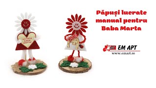 Păpuși lucrate manual pentru Baba Marta
