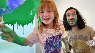 How to PAINT PUMPKiNS!!  Mom Hands, Finger Painting, and Learning Colors with Niko! family challenge
