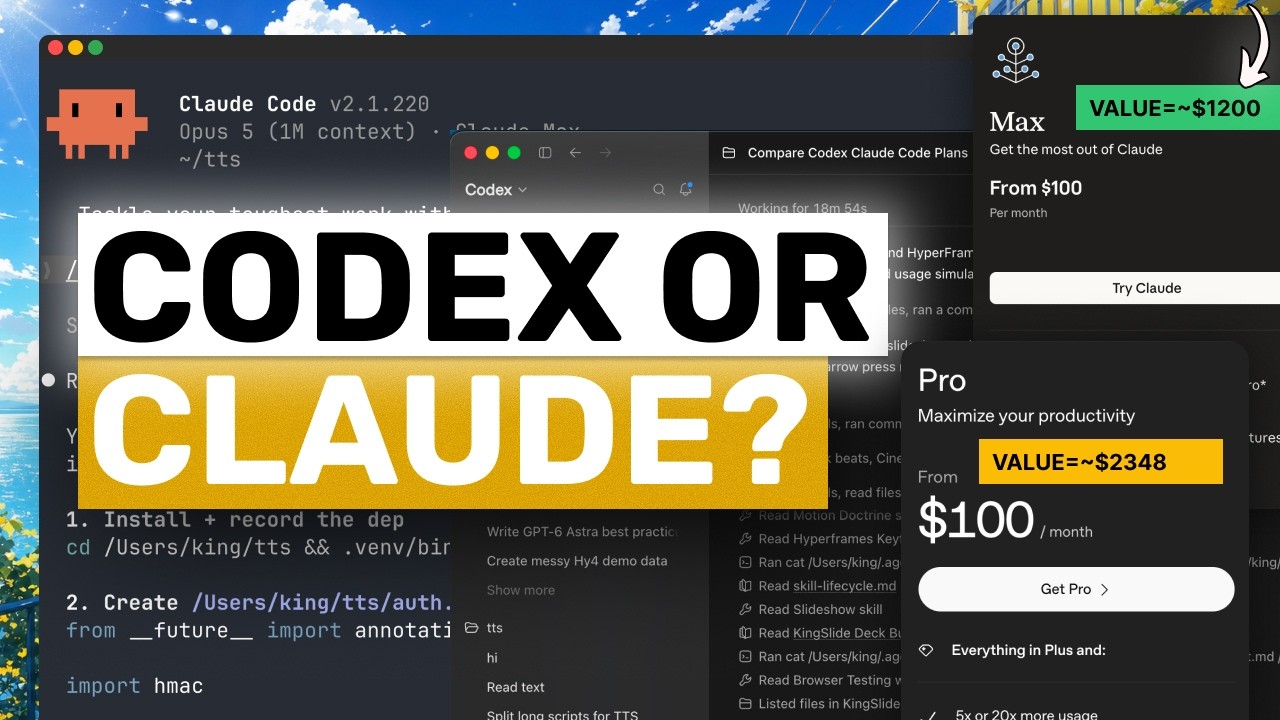 I Mathematically CALCULATED the worth of Codex & Claude Code PLANS ($200=$4900?!)