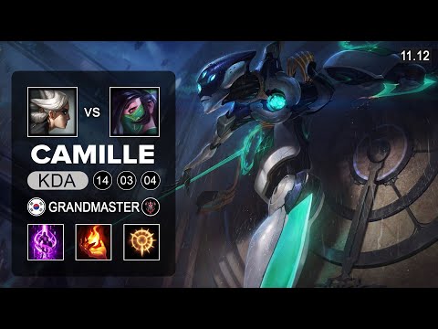Camille Top vs Akali - KR Challenger Patch 11.12
