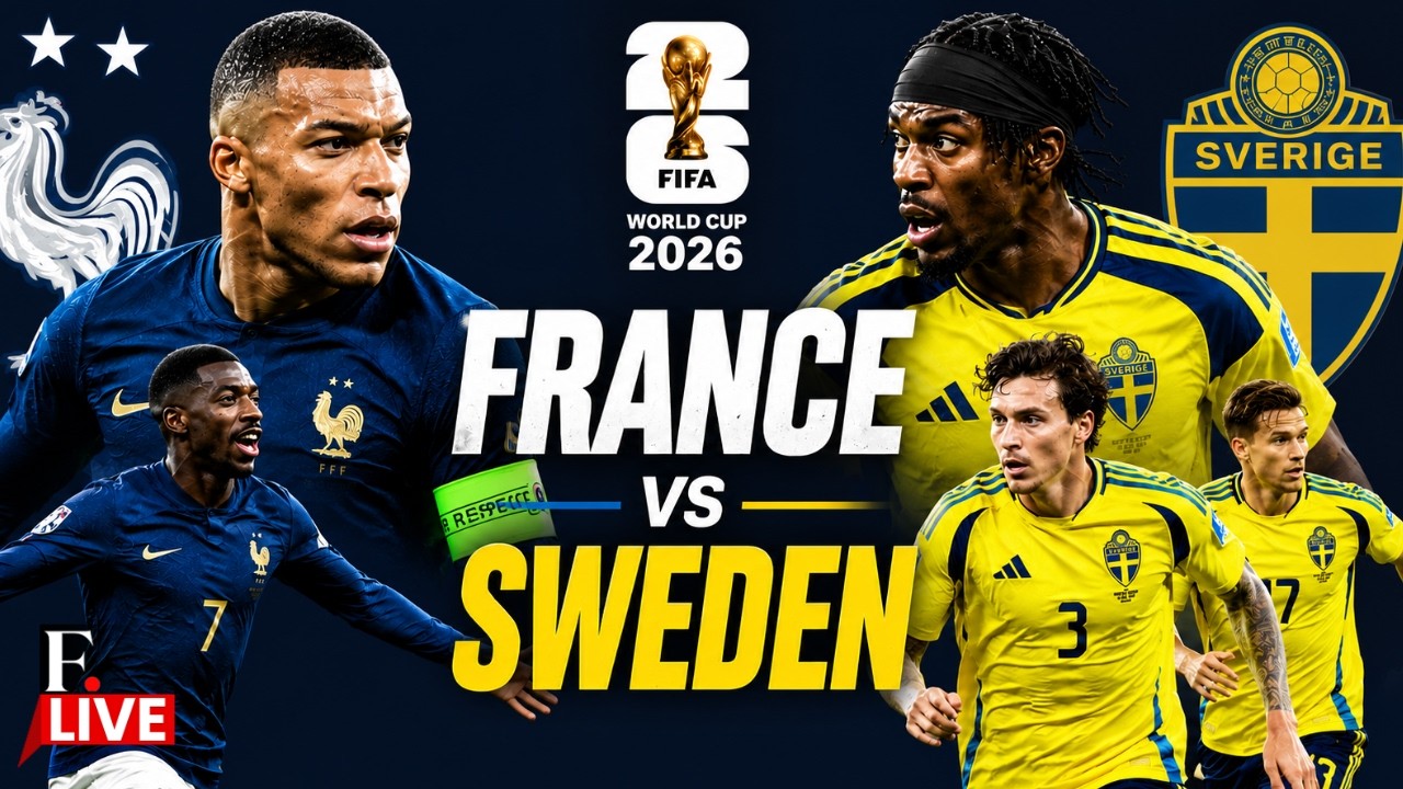 FIFA World Cup LIVE | France vs Sweden | Kylian Mbappe | Victor Lindelof | Round of 32