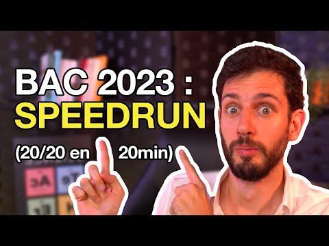 Je speedrun le BAC 2023 (dans la marge)