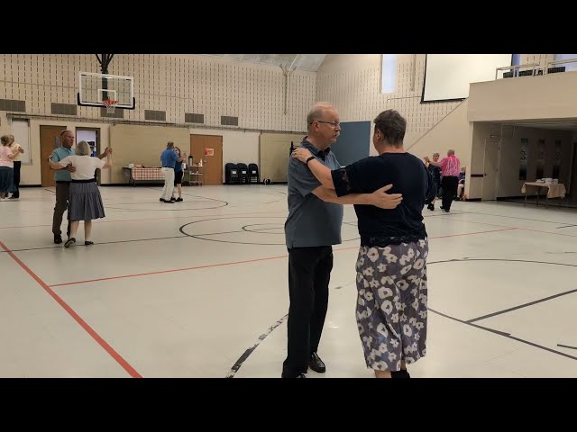 Round dancing with Jacqui Landau cueing at the River City Rounds in St. Louis, MO 8/8/25.