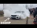 CTS V Hellcat And ZL1 Burnout Sinister Car Meet 2017