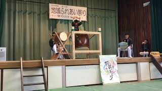 令和元年 富田林 伏山 小学校での鳴物披露 再アップ