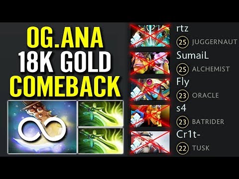OG.ANA SLARK 18k Gold ComeBack Epic Plays EPICENTER Major Dota 2